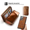 Suitable for Samsung S22 mobile phone leather case Note20 multi-function zipper wallet protective case, retro oblique span bag