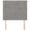 vidaXL Kopfteil Hellgrau 100 x 5 x 118/128 cm Samt