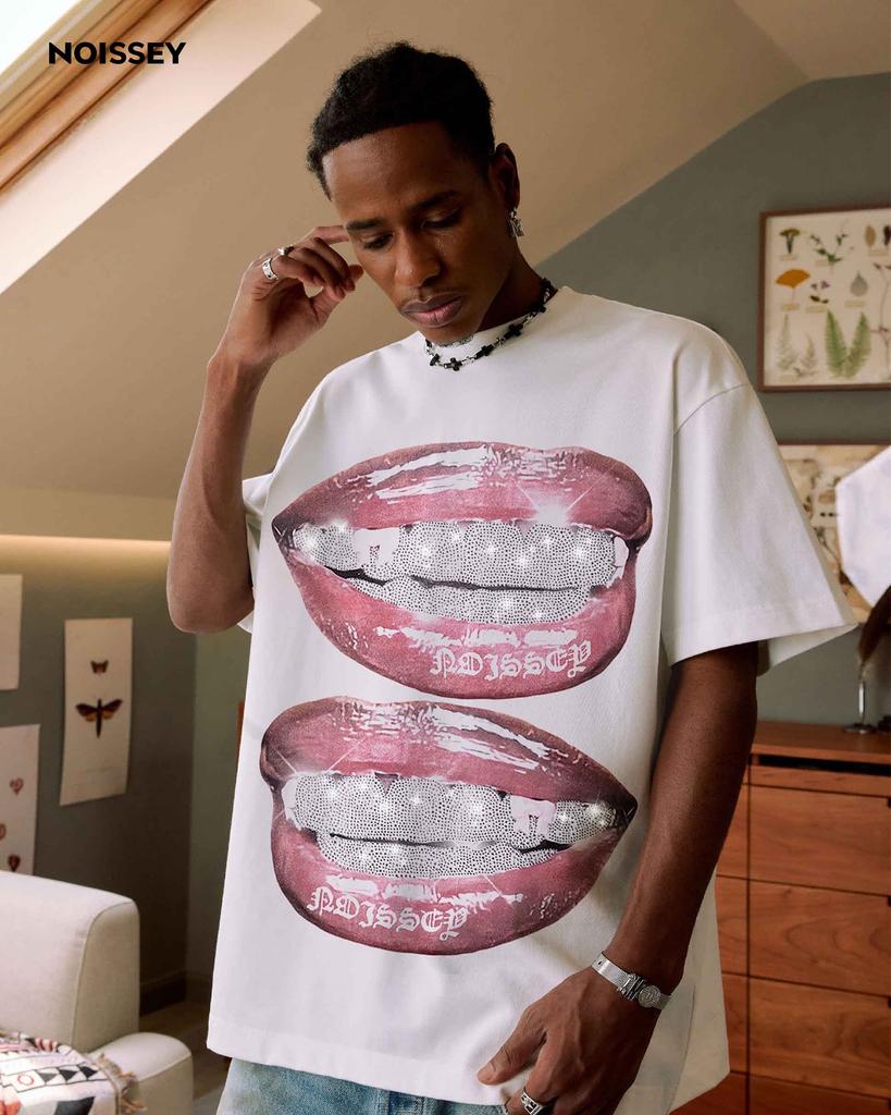 Harajuku Streetwear T-Shirt Herren Damen Kleidung Y2K Goth Kunst Grafikdruck Kurzarm Vintage Trendy Oversized Casual T-Shirt