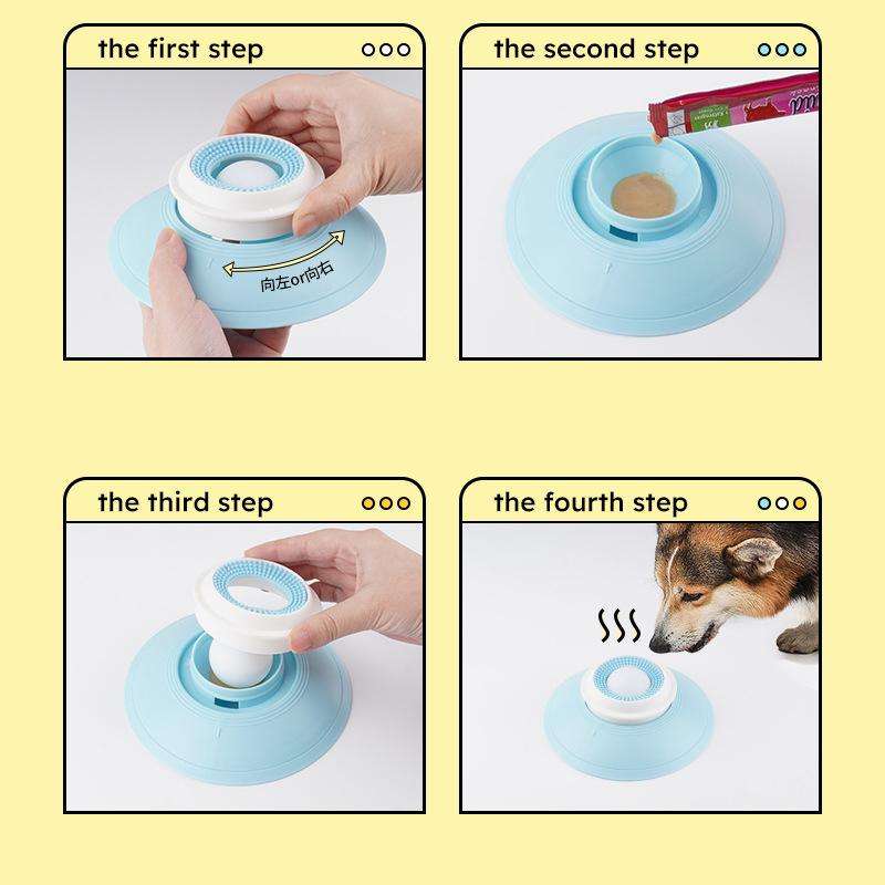 Dog Licking Treat Dispenser Bowl Suction Cup Slow Feeder Tongue-Cleaning Sniffing Toy Interactive Pet Feeder For Dog Calming