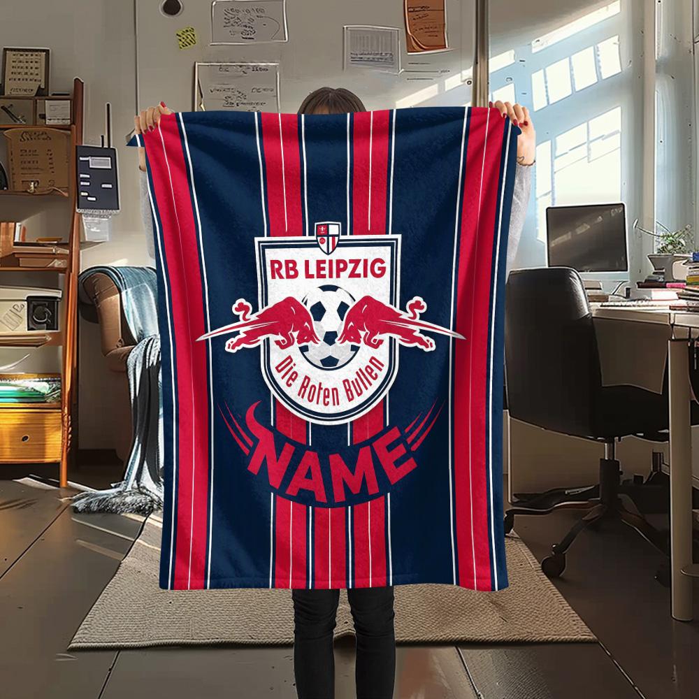 Custom Name RB Leipzig2 Flannel Blanket, High quality Comfortable for All Seasons, Home Decor, Warmth and Comfort