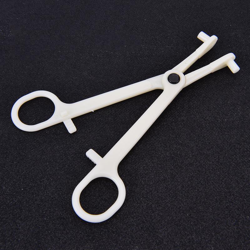 Disposable Sterile Slotted Round Navel Forcep Clamp Open Plier Ear Nose Piercing