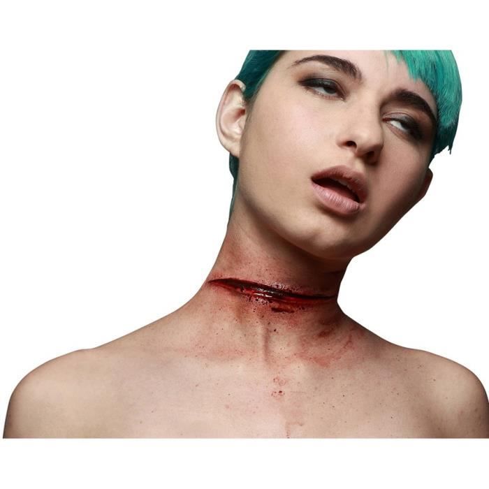 Maquillage FXs - Disfrazzes - Coupure Cou en Latex - Halloween - Carnaval - Mixte