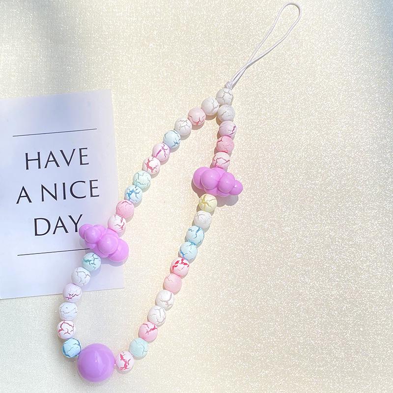 

Цветной браслет из бусин-трещин 8 мм для телефона, наушников, украшения багажа