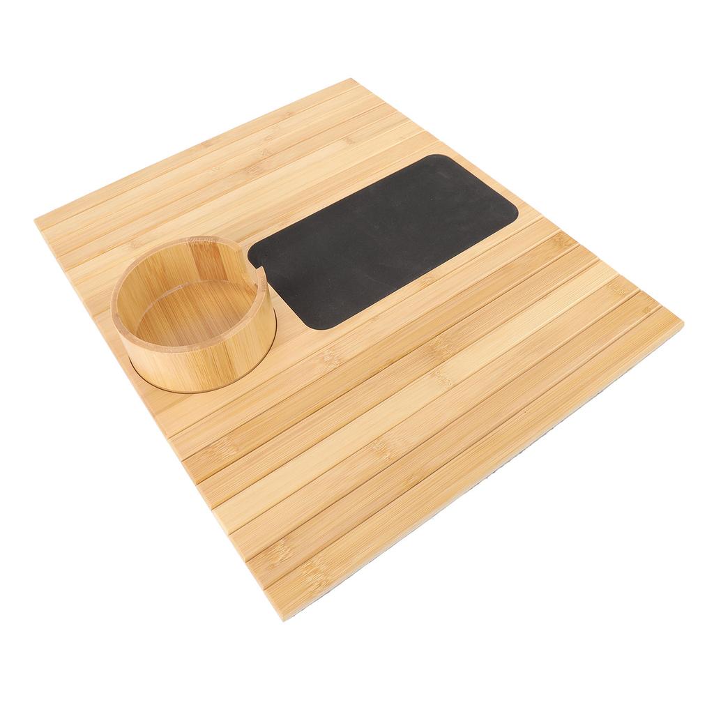 Bamboo Sofa Armrest Tray Detachable Couch Cup Holder Couch Armrest Organizer for Dining Drinking and Snacks