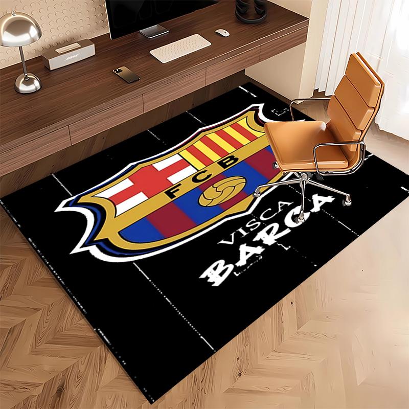 1pc FC Barcelona Print Area Rug - Soft, Washable Non-Slip Indoor Mat, Living Room, Home Office Decorative Rug,Office Decorative