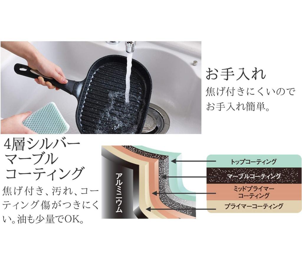 Ernest Grill Pan (with Lid), IH Compatible (low Smokedrains Excess Oildefrostseasy To Clean), Belfina, a Brand Favored by Major Restaurants, A-76159