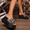 Women's Slippers Fashion Casual Thick Bottom Sandals Leopard Print Design Women Slippers Wedges Platform Sandals Chaussons Femme