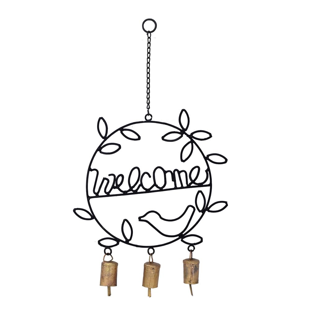 

WELCOME Welcome Bell, Circle Animal Design, Iron, Made in India