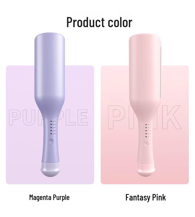 32mm Large Barrel Curling Iron with Deep V Wave Design for Safe and Effective Hair Styling