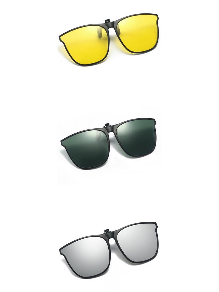 New PC Clip Sunglasses for Outdoor Fishing Driving Day Night Use Durable Lightweight UV Protection