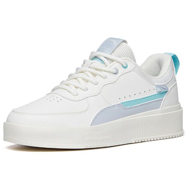 Anta Lifestyle Series Milchkappen-Schuhe Stoßdämpfend Leicht Langlebig Rutschfest Low-Top Skate-Schuhe Damen Sneaker Weiß Lila 922228012-1