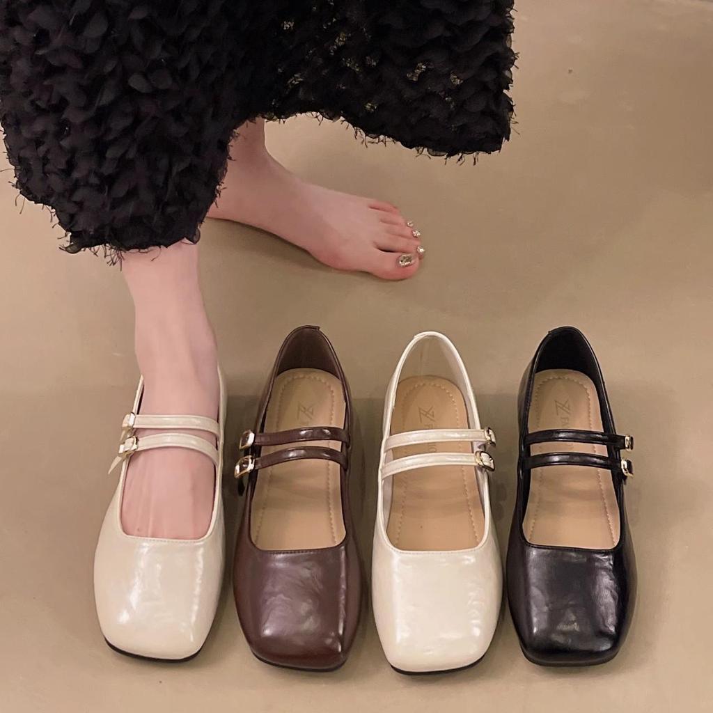 Dámské baleríny Mary Jane 2025: Pohodlné kožené boty s měkkou podrážkou na jaro a podzim