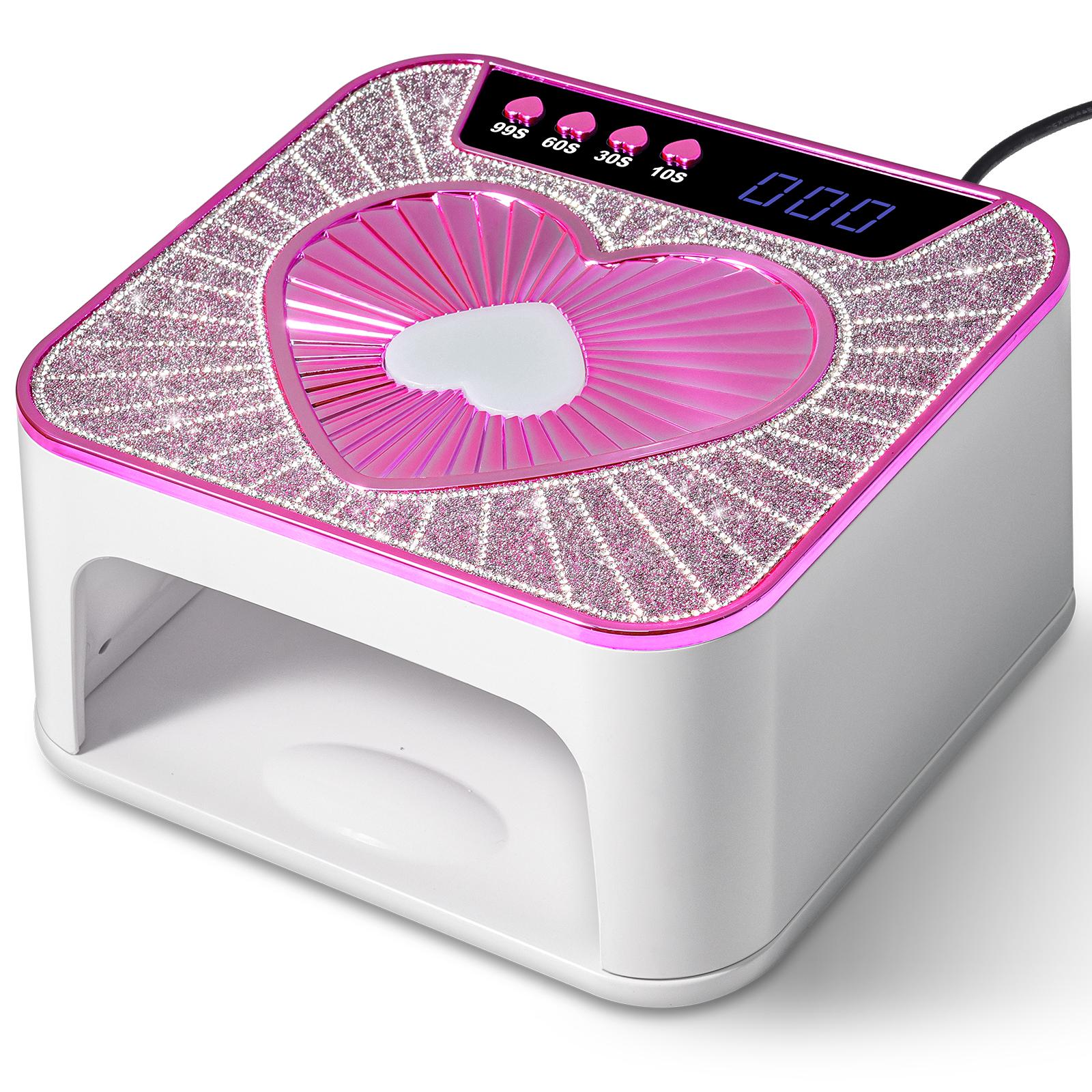 

Профессиональная УФ-светодиодная сушилка для ногтей 45 лампочек гель-лак для ногтей УФ-лампа для ногтей с таймером автоматический сенсор инструмент для маникюра US розовый