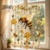 Accessoires de Jardin Carillon à Vent Colibri Carillons pour l'Extérieur Vitrail & Cristal Capteur de Soleil Cadeaux Amateurs d'Oiseaux Femme Carillon à Vent Coloré