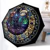 Magical Cats Realm Pattern Umbrella, Portable and Foldable Design, 8 Ribs, a Casual Accessory for Halloween, Christmas, and Birthday Gifts.