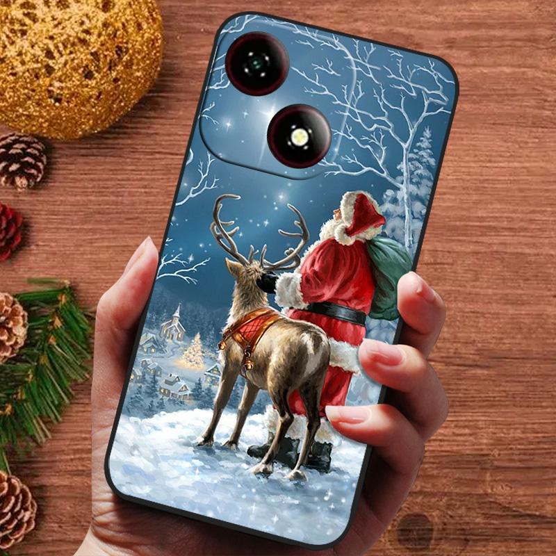 Świąteczne Malowane Etui Dla ZTE Blade A35e A35 A55 A75 4G Nubia Focus Pro 5G Etui Silikonowe Miękkie Fundas Pokrowiec na Telefon A35 e A 55