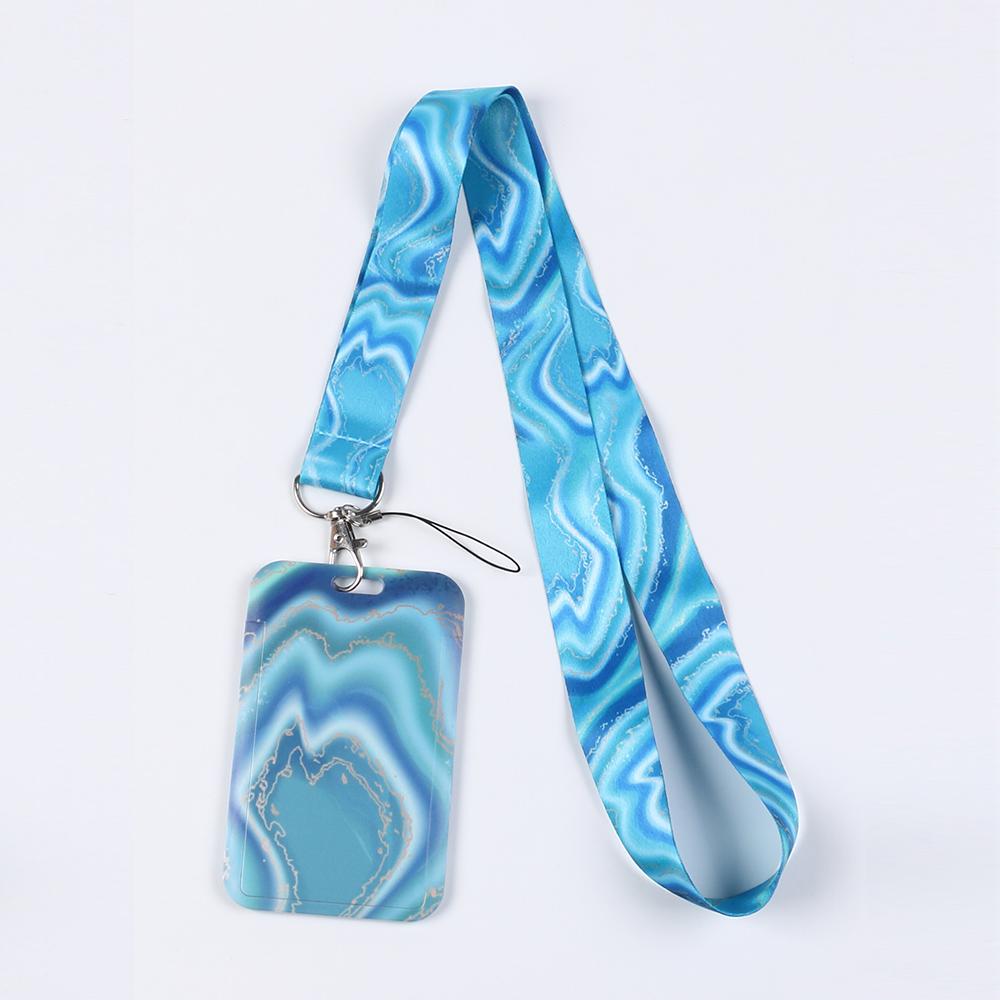 Handy Umhängeband Crossbody mit Handschlaufe Marmormuster Kartenfach Hülle für Bus-/Ausweiskarte Handy Umhängebänder Verstellbarer Riemen