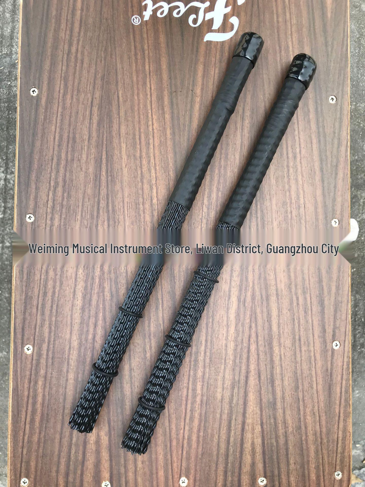 Rack Drum Jazz Bundle: Drumsticks & Wavy Bristle Nylon Brushes Wavy Drum Brush