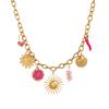 Non titanium steel Valentine's Day love flower fruit conch turtle multiple pendant necklace for women
