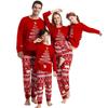 Family Pajama Set For Christmas Soft And Comfortable Fabric Cartoon Pattern Suitable For Spring And Autumn