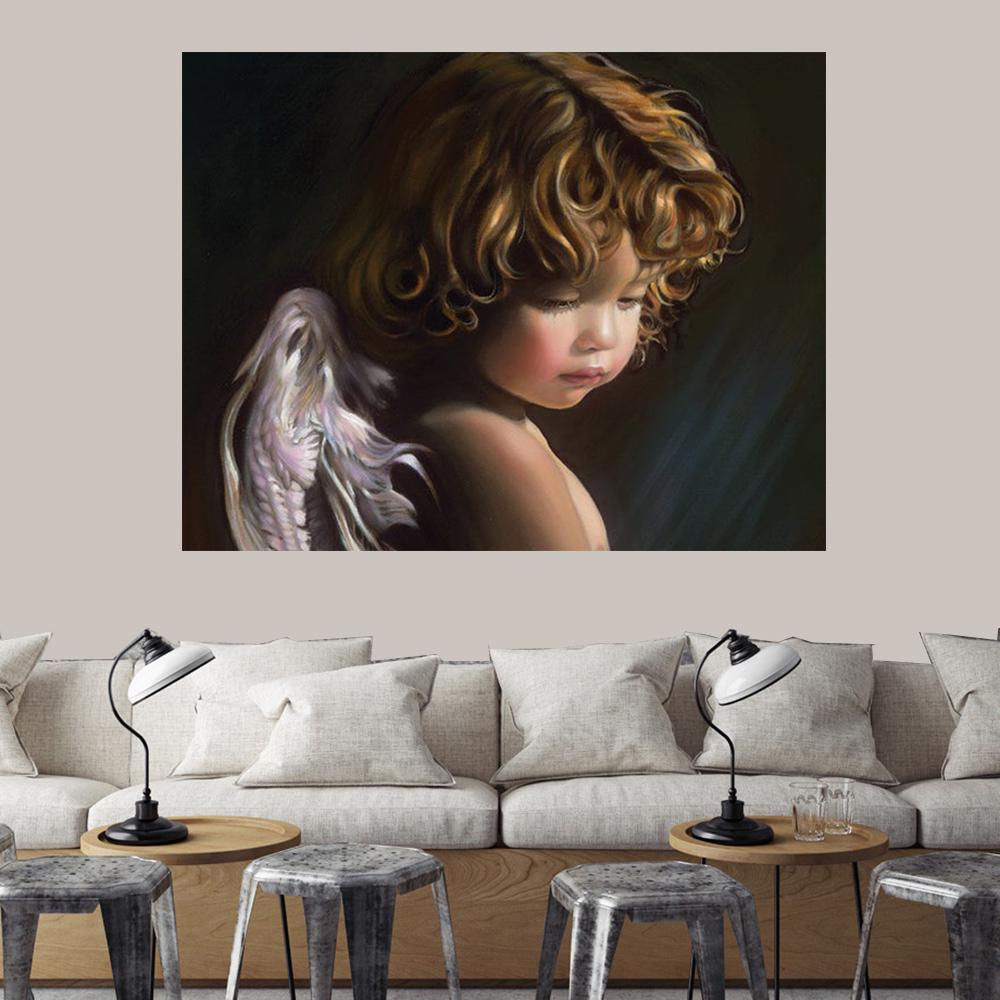 Square / Round Diamond 5D DIY Diamond Painting "Angel Baby" Hand 3D Embroidery Cross Stitch Mosaic Decoration Gift