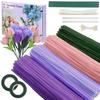 Color Flower Diy Twisting Felt Pipe With Flower Wire Flaral Tape Handmade Floral Art Flower Making Material