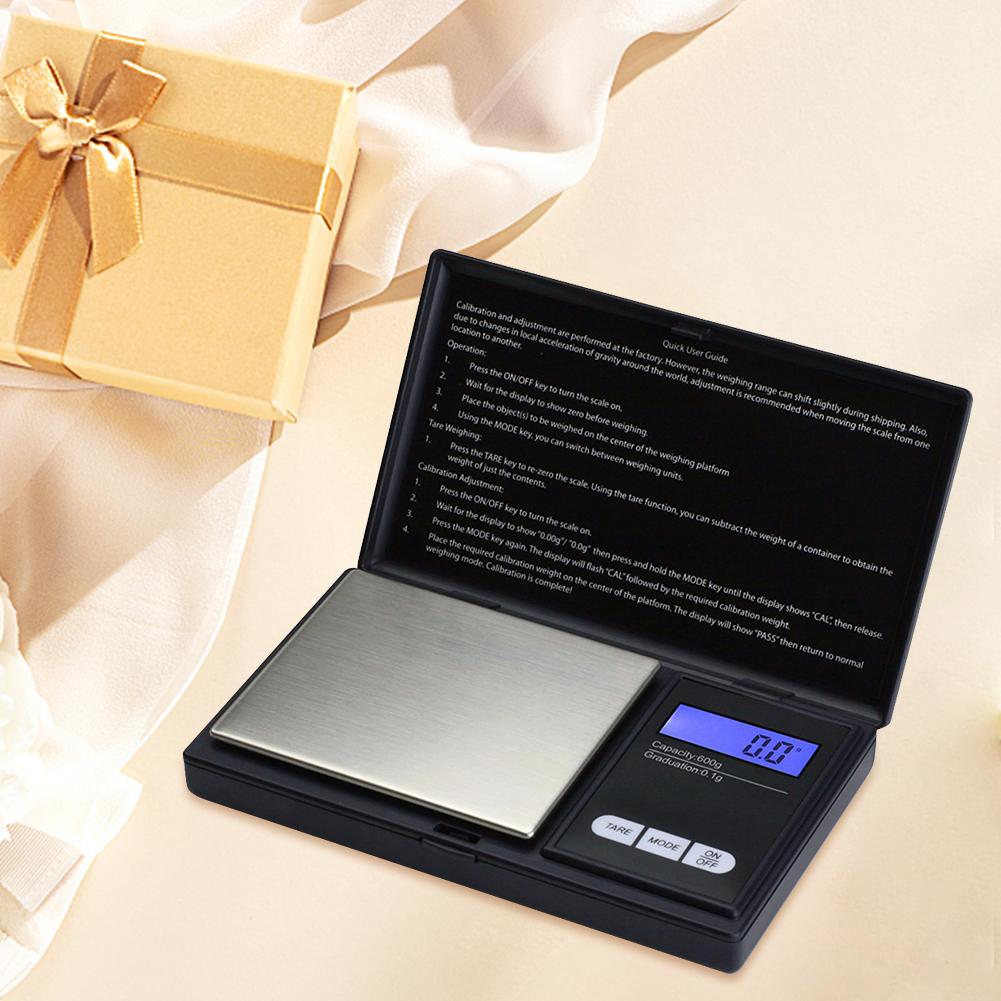 1kg/0.1g Pocket Mini Jewelry Scale Back-lit LCD Display Digital Scale Weigh Gram Scale 7 Units Conversion Tare Function Auto Off