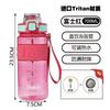 Large Capacity PP Water Bottle With Straw Tea Infuser Outdoor Sports Hiking Gym Students Leakproof Durable