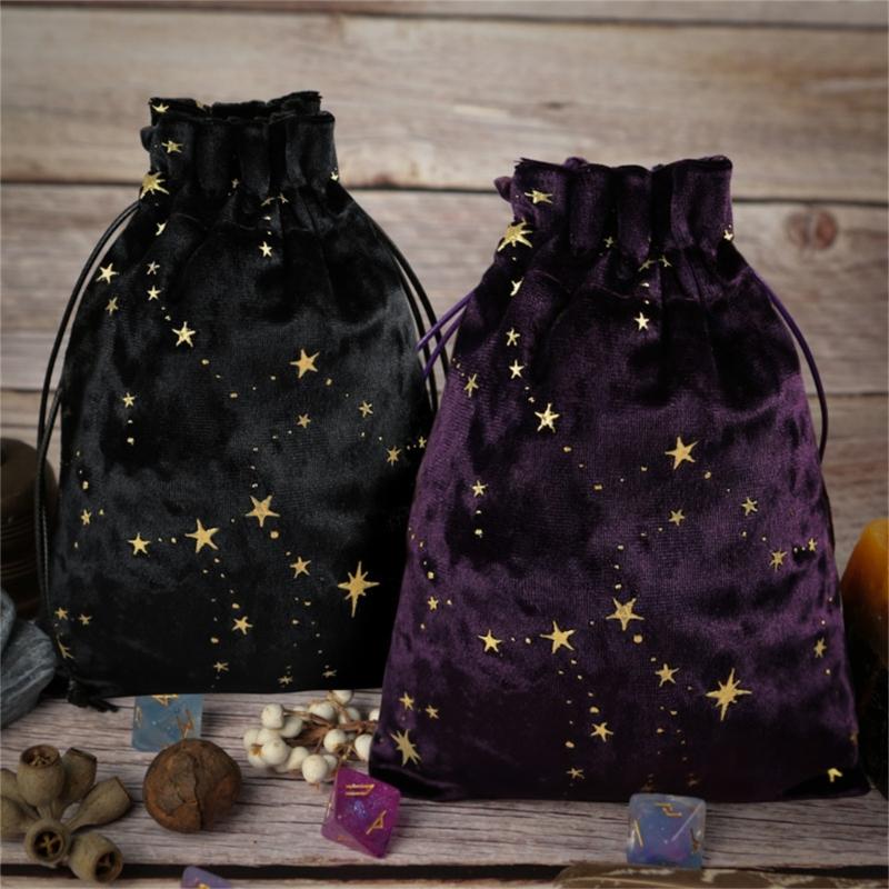 Kordelzug Würfeltasche Astrolabien Divinationen Tarots Kartenbeutel Brettspieltasche Flanell Schmuckverpackung Aufbewahrungstaschen