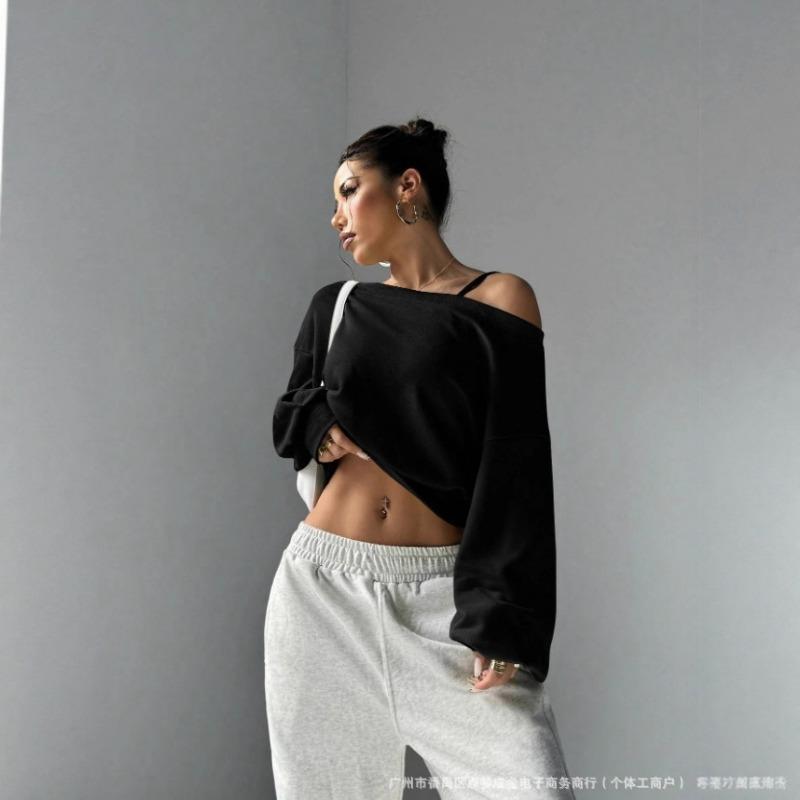 Women S Sexy Off Shoulder Pullover Sweatshirt Street Style Fall Winter