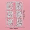Set di Borchie per Nail Art a 6 Scomparti/Scatola, Borchie per Unghie Costellazione del Cielo Stellato, Decorazioni Metalliche Argentate per Unghie, Kit Charms per Manicure per Design Fai-da-te delle Unghie