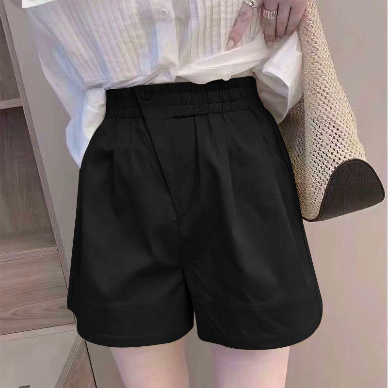 

Women s 100% Cotton High Waist Summer Casual Plus Size Wide Leg Shorts M 35-45 kg