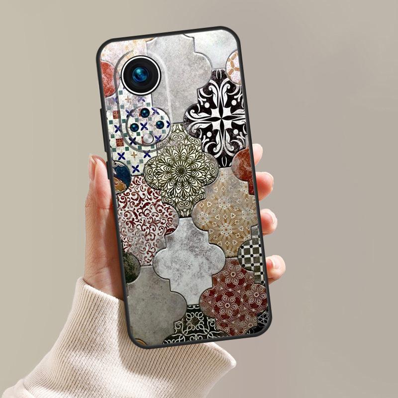 Moroccan Tiles Pattern Case For Honor Magic 5 Pro 10 50 70 90 Lite X7 X8 X9 X6a X7a X8a X9a Magic 4 Lite Coque