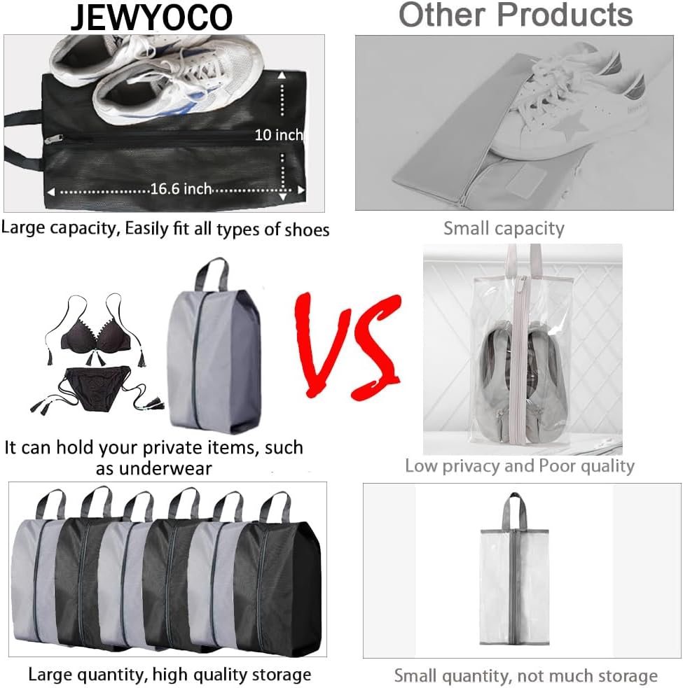 Foldable Shoes Storage Bags Travel Organizer Nylon Shoes Bag With Sturdy Zipper Pouch Case Waterproof Pocket Shoes Organizer