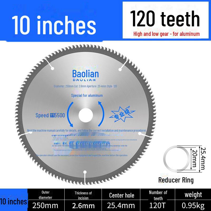 Baolian Professional Woodworking Saw Blade for Angle Grinders, 4-10 Inch, Portable Electric Saw for Cutting Aluminum