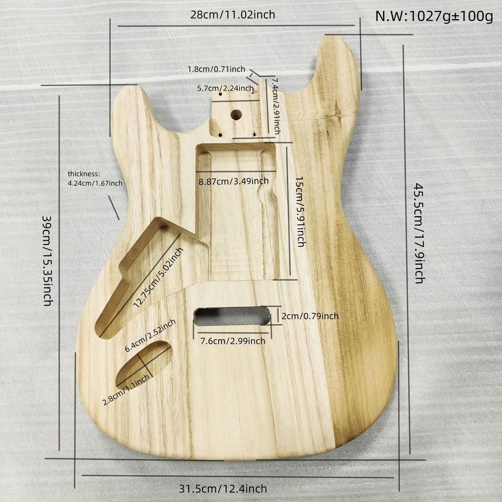 Corpo per Chitarra Elettrica ST Mano Sinistra Corpo per Chitarra Elettrica ST Corpo Corpo per Chitarra Corpo per Chitarra Fai da Te Modello Personalizzabile Verniciato Corpo per Chitarra Mano Invertita