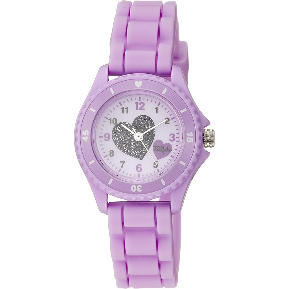 Fieldwork KDS008-3 Analog Watch for Girls Purple with Glitter Dial and Silicone Strap Generic Watch