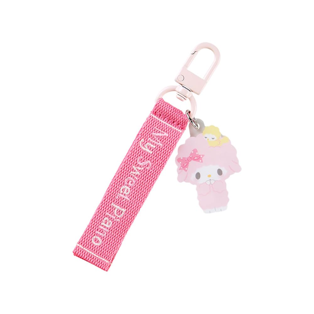 Sanrio Logo Embroidered Tag Character Grand Prize 1st My Sweet 13 x 4 x 304727 Keychain, Edition, Piano, 0.7 cm, Character,