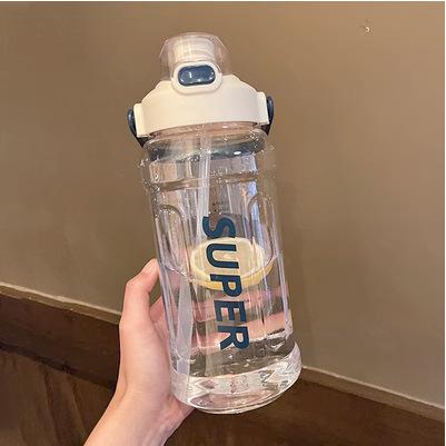 Men s and women s high temperature resistant kettle sports fitness outdoor space cup plastic straw water cup Large capacity