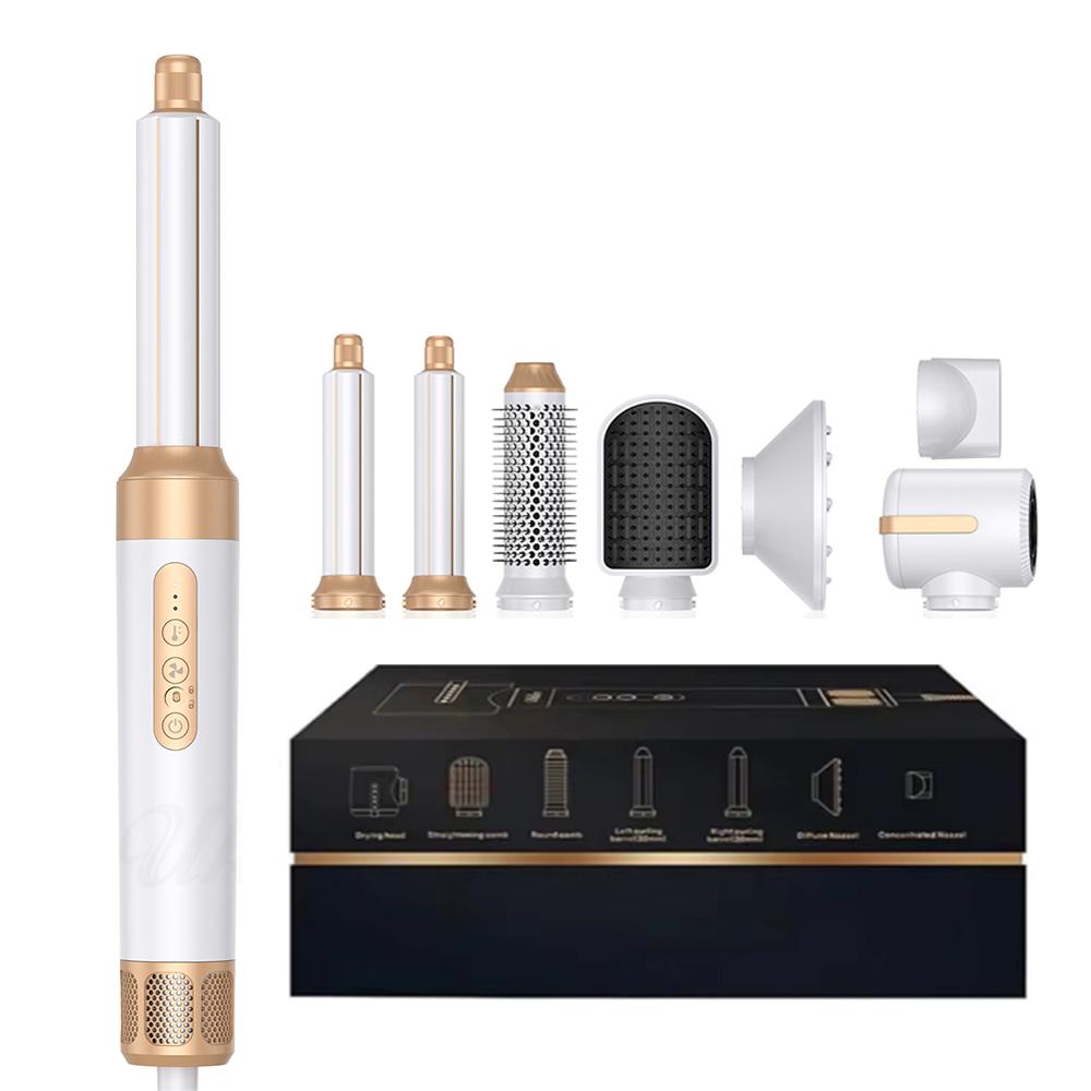 7 in 1 Hair Styler High Speed Hair Dryer 110000 RPM BLDC Motor 1400W One Step Ionic Ceramic Fast Drying Straightening Curling