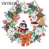 Special Shaped DIY Diamond Painting Wreath Ornament Christmas Decor Diamond Art Painting Garland Kit Bear Spot Drill Garland