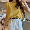 Ärmelloses Sommer-Westentop mit Rundhalsausschnitt und lockerer Passform für Damen – koreanischer Stil