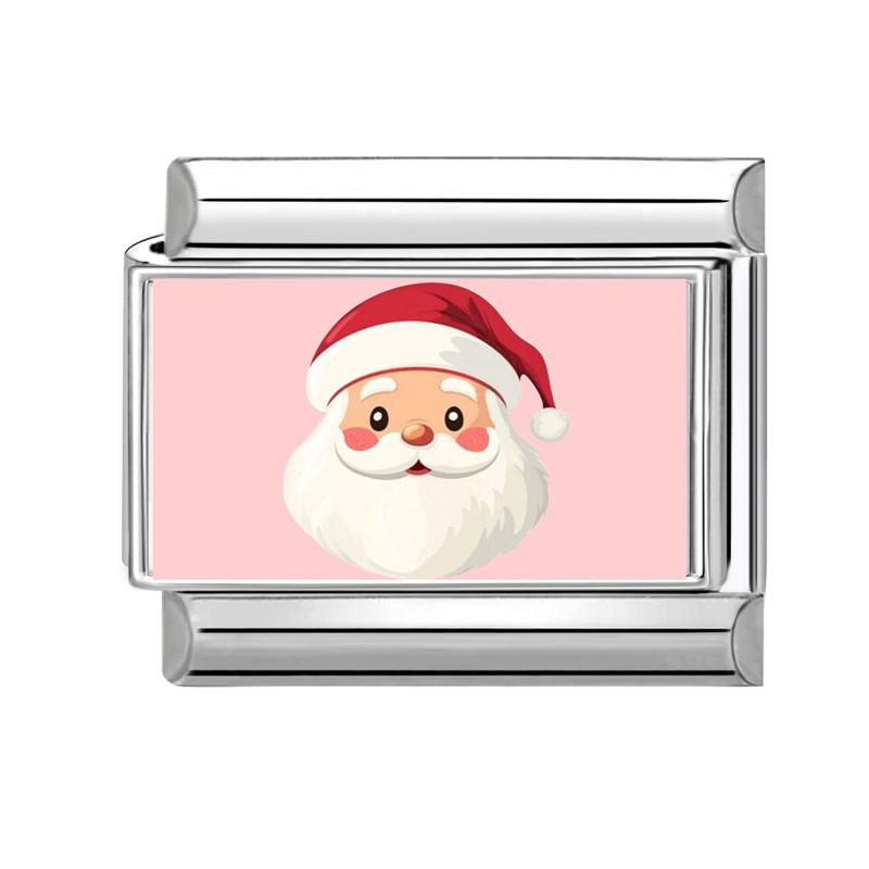 Cute Snowman Dog Santa Claus Snowflake Christmas Tree Italian Charm Links Fit 9MM Stainless Steel Bracelet Women Men DIY Making