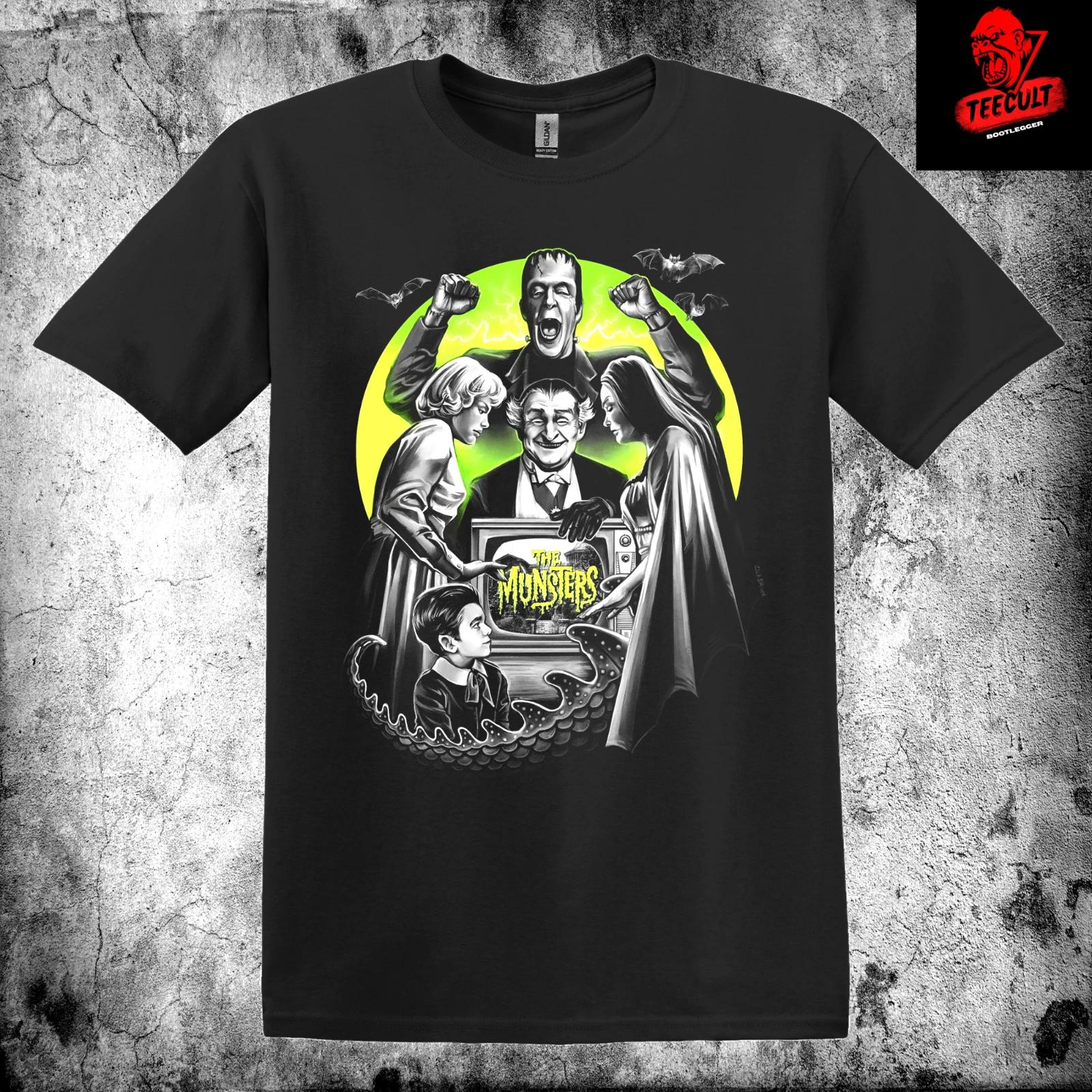 Men s and Women s T-shirts The Munsters (1964) Retro Horror Fantasy Movie Unisex Premium XXXXL