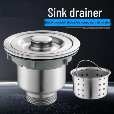 Stainless Steel Kitchen Sink Strainer Basket for Double & Single Bowl.