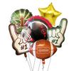 6-teiliges Rugby-Party-Ballonset, geeignet für Rugby-Partydekorationen, Mottopartys, Geburtstagsfeiern, Super-League-Veranstaltungen