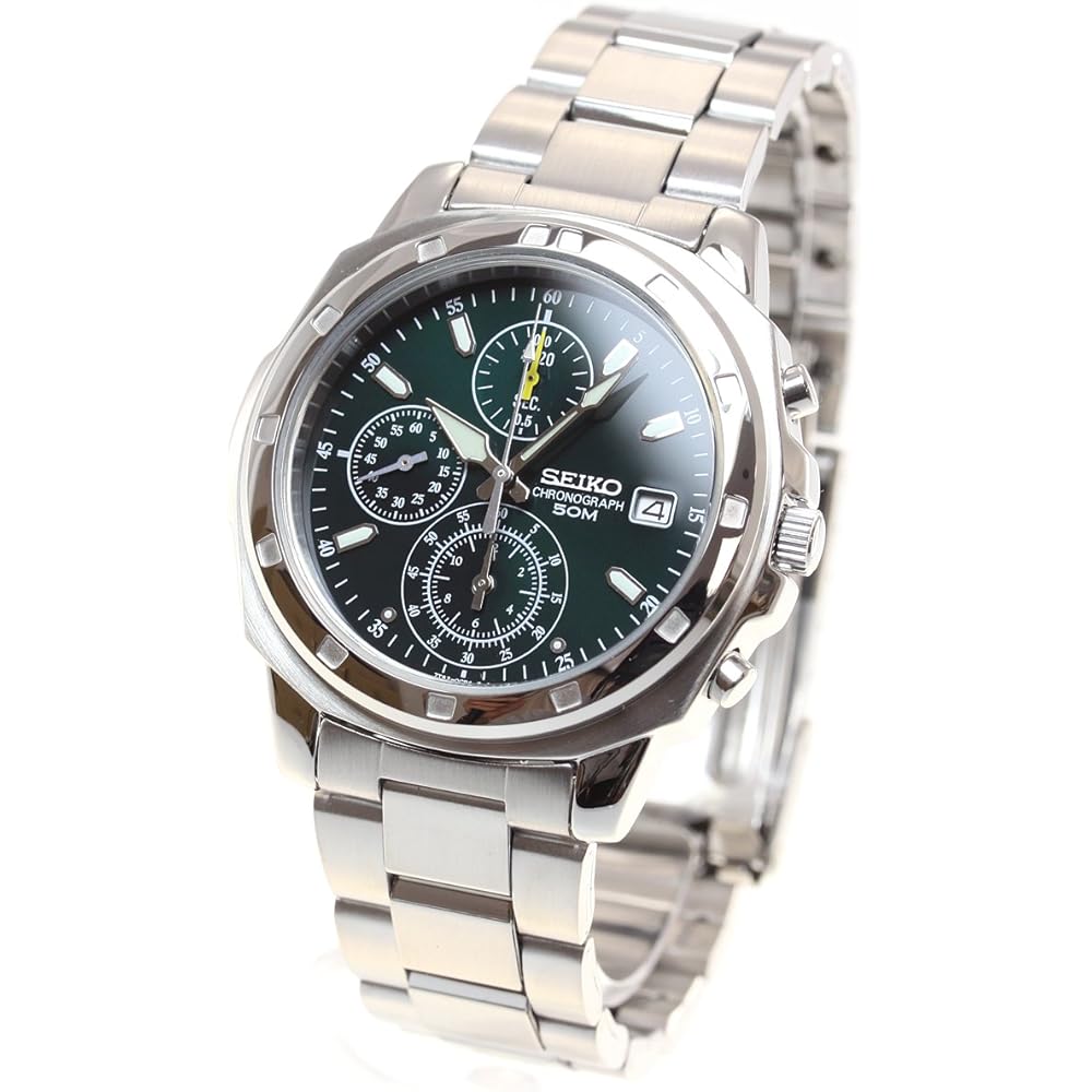 Seiko Import SND411PC Men s Watch Green Overseas Model Analog Timepiece