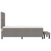 Box Spring Bed with Headboard Taupe 90 x 190 cm Fabric