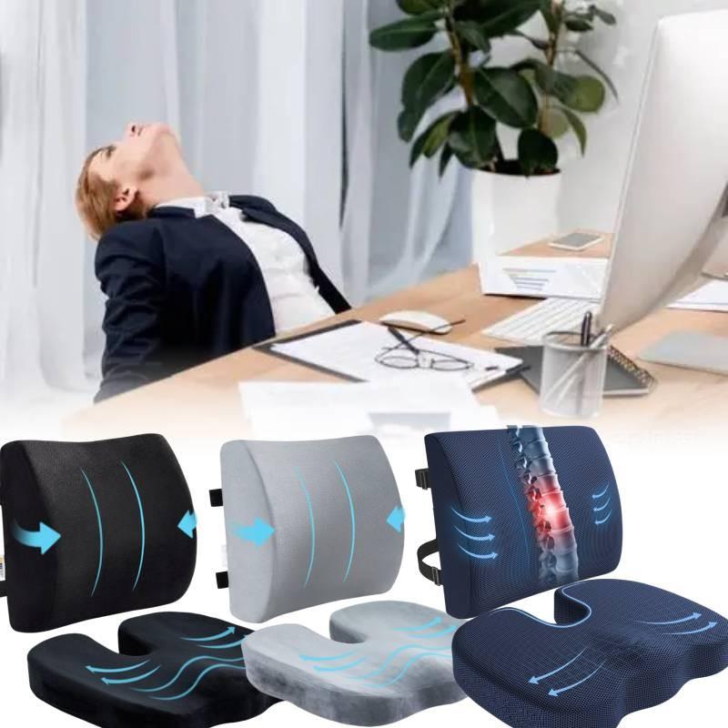 Orthopedic Memory Coccyx Foam Seat Cushion Lumbar Back Pillow Pain Relief Office